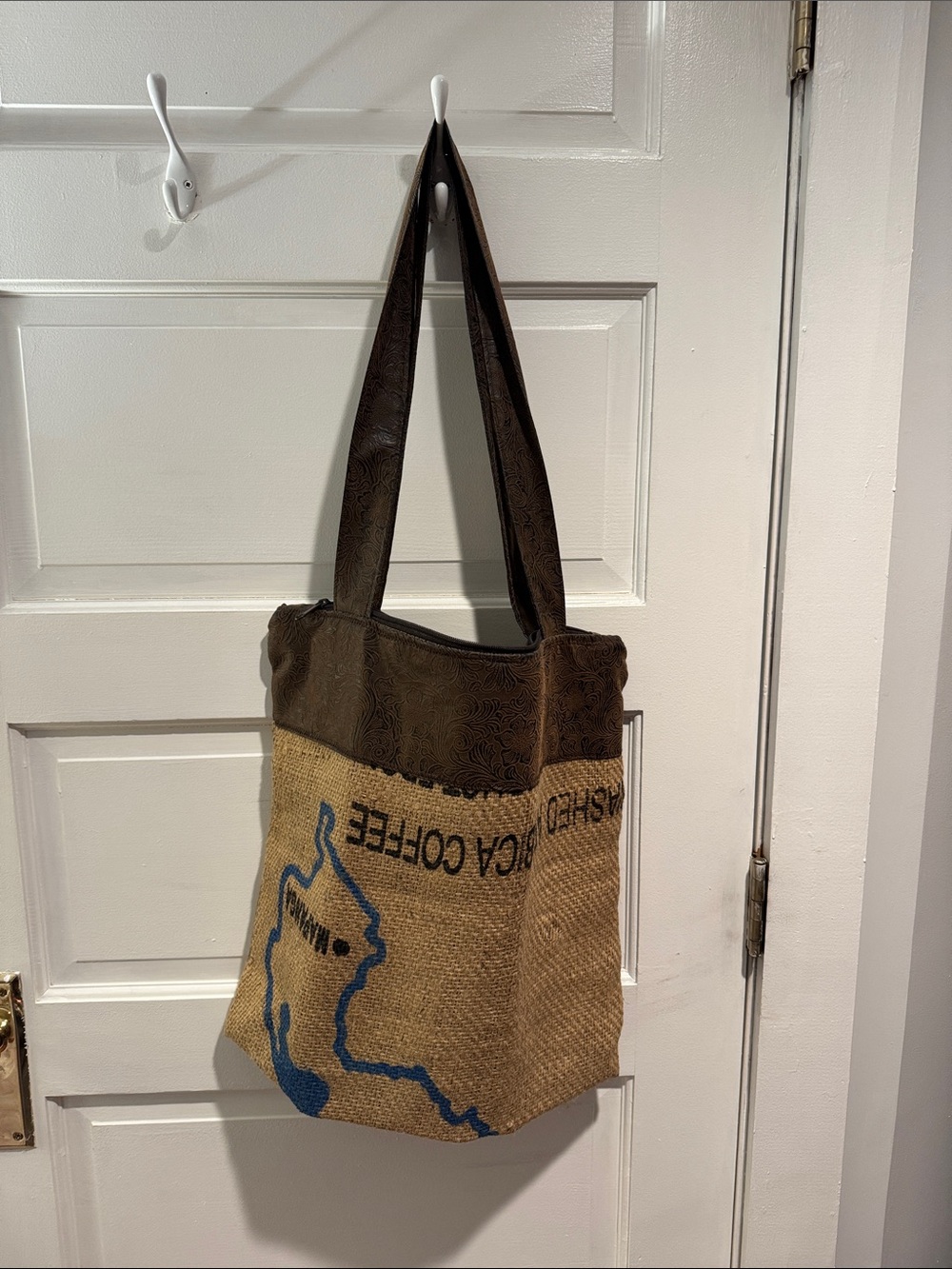 Brown Burlap Coffee Sack Tote Bag
